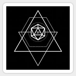 Futuristic D20 Dice TRPG Tabletop RPG Gaming Addict Sticker